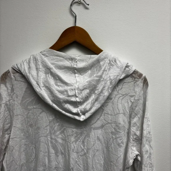 Chalet Long Line Sheer Hooded Floral Cardigan - Picture 8 of 8